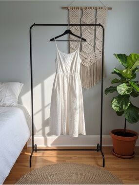 Rachel Antonoff White Eyelet Princess Dress Midi-Cotton- Size 6- MSRP $299